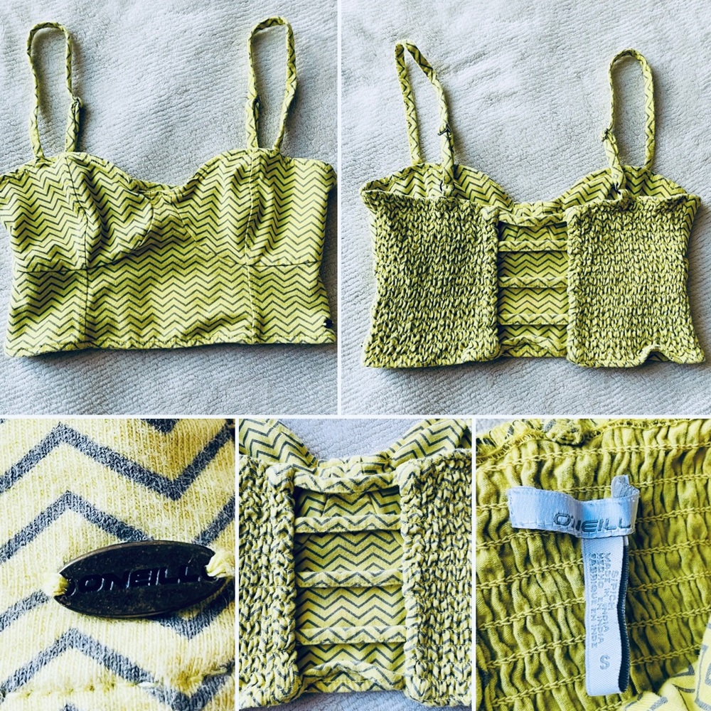 O’Neill Yellow Chevron Crop-Top